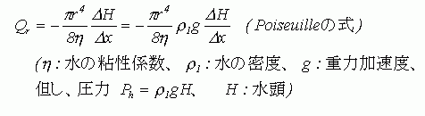 [ Poouseuille's equation }